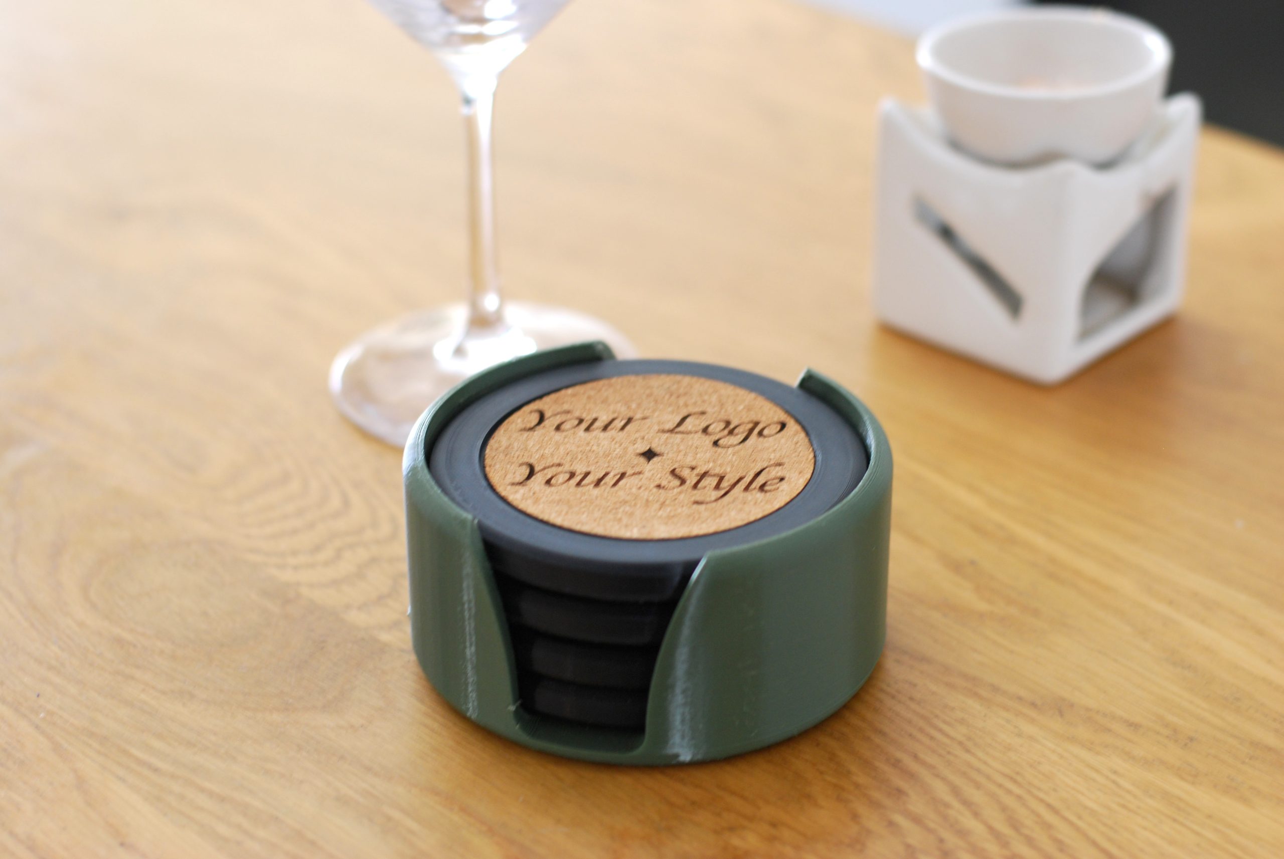 personalized magnetic custom coaster & bottle opener with an holder