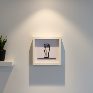 wine glass one line framed art